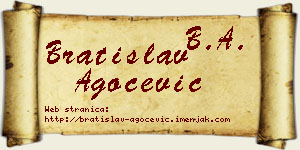 Bratislav Agočević vizit kartica